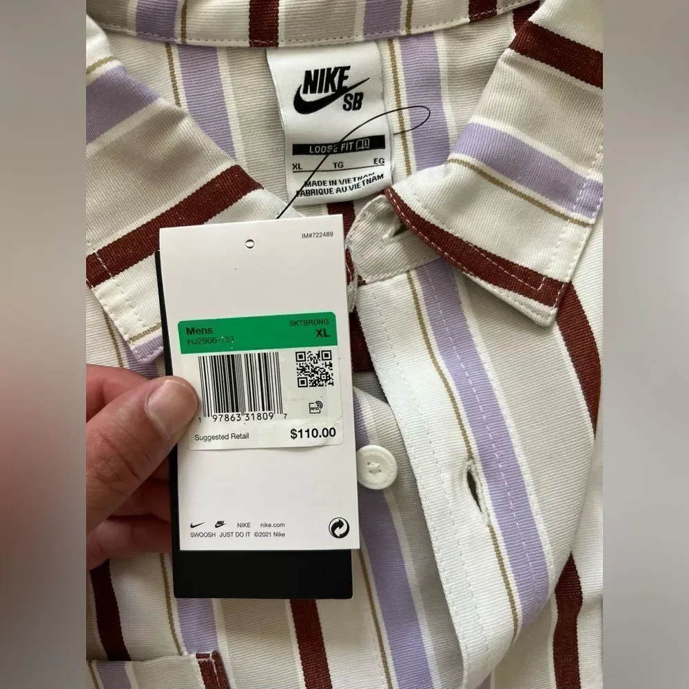 Nike SB Skateboarding Long Sleeve Striped Shirt